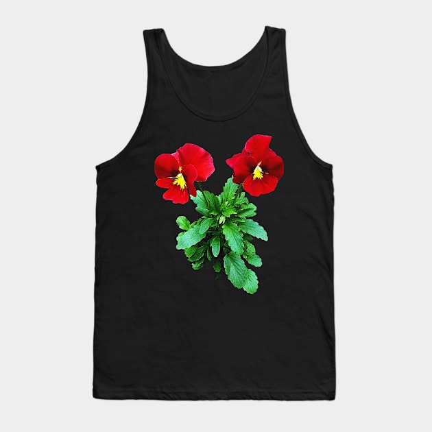 Pansies - Red Pansy Duo Tank Top by SusanSavad